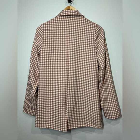 En Saison Pink Checkered Double BreastedBlazer Size S - Picture 7 of 7